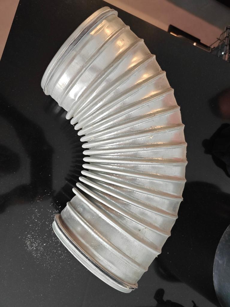 Vorm vaste ventilatie buis, 90 graden bocht, Ophalen, Zo goed als nieuw, Afzuiger