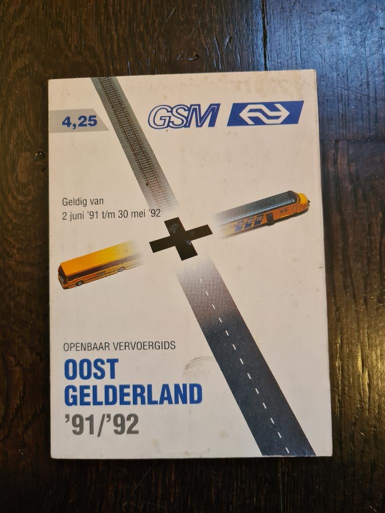 busboekje GSM Gelderland 1991/1992, Verzamelen, Spoorwegen en Tramwegen, Verzenden, Gebruikt, Bus of Metro, Boek of Tijdschrift
