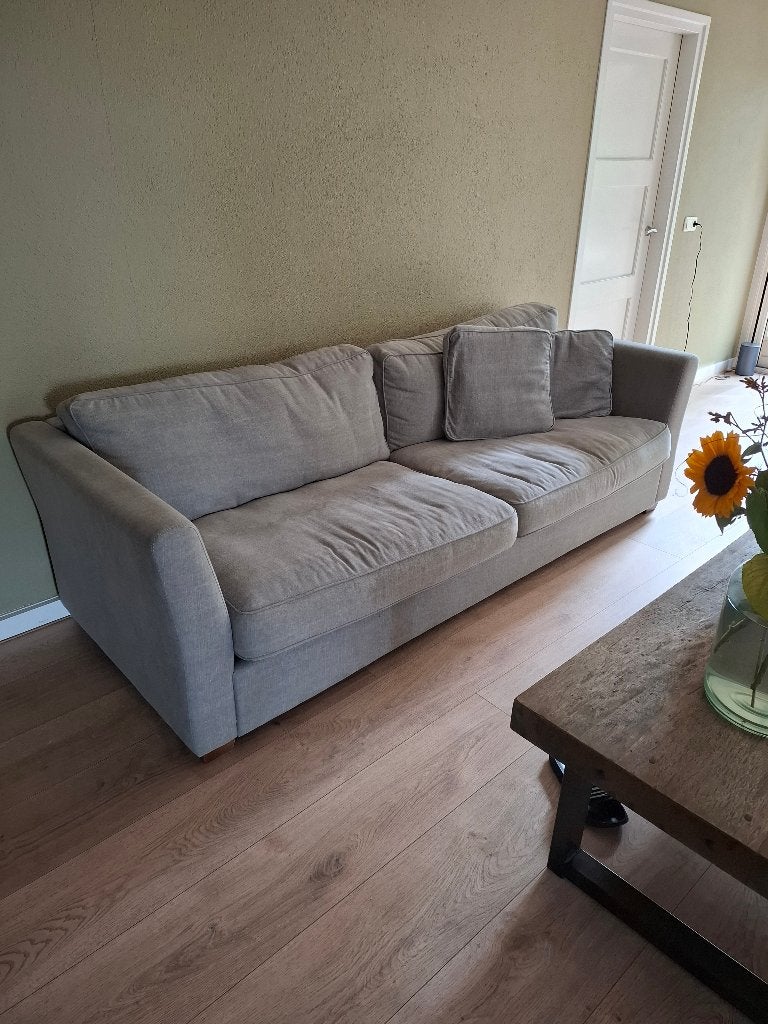 Bank 3 zit met 2 Fauteuils landelijke stijl, Ophalen, Driepersoons, 75 tot 100 cm, Zo goed als nieuw