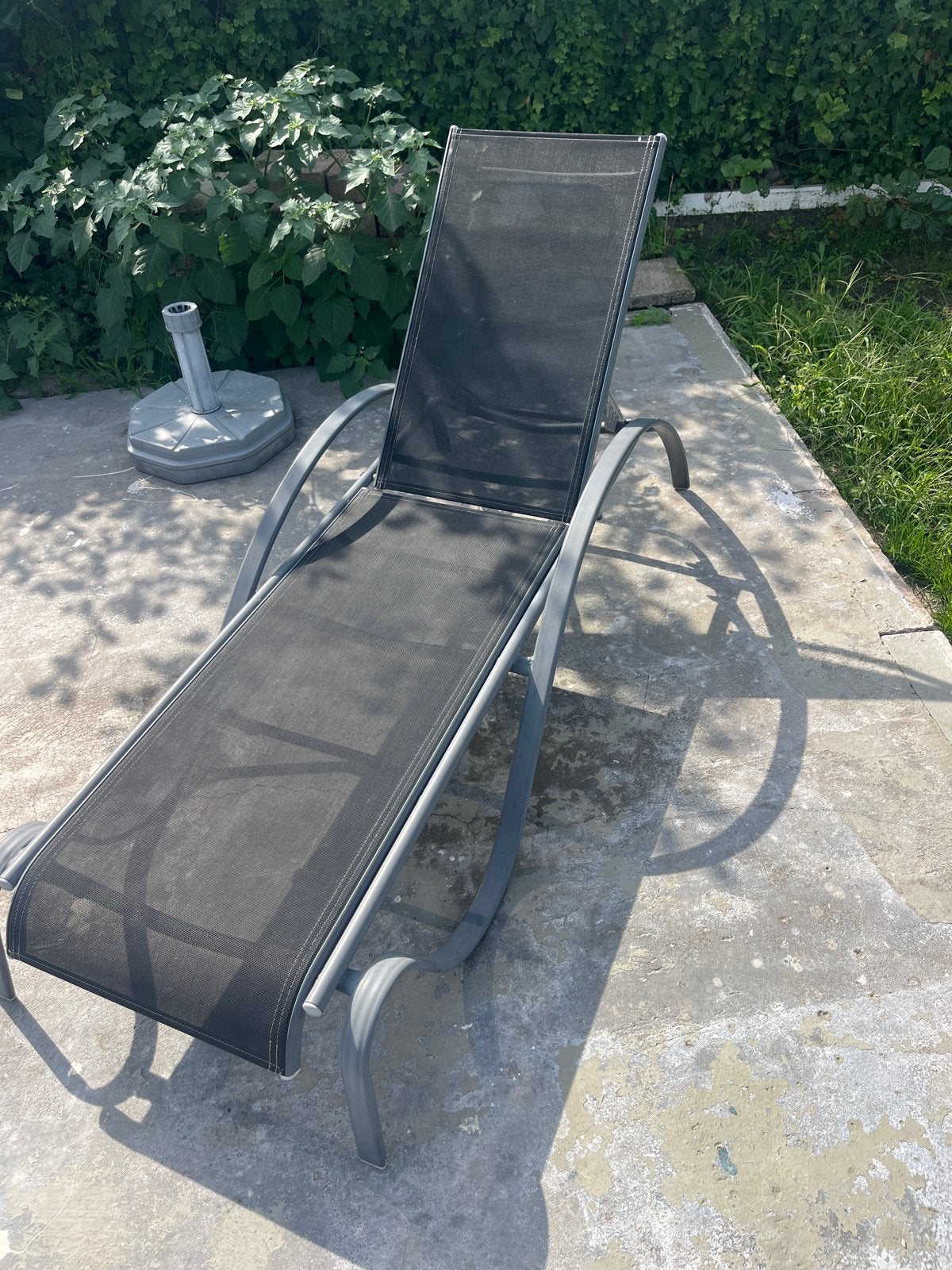 Ligbed, Tuin en Terras, Ophalen, Aluminium, Verstelbaar