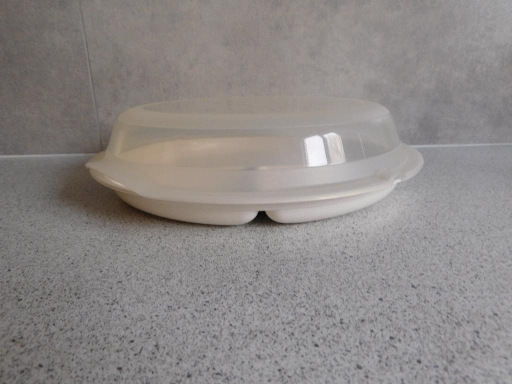 Tupperware Magnetron Bord 26 cm. Crème, Ophalen of Verzenden, Zo goed als nieuw, Crème, Overige typen