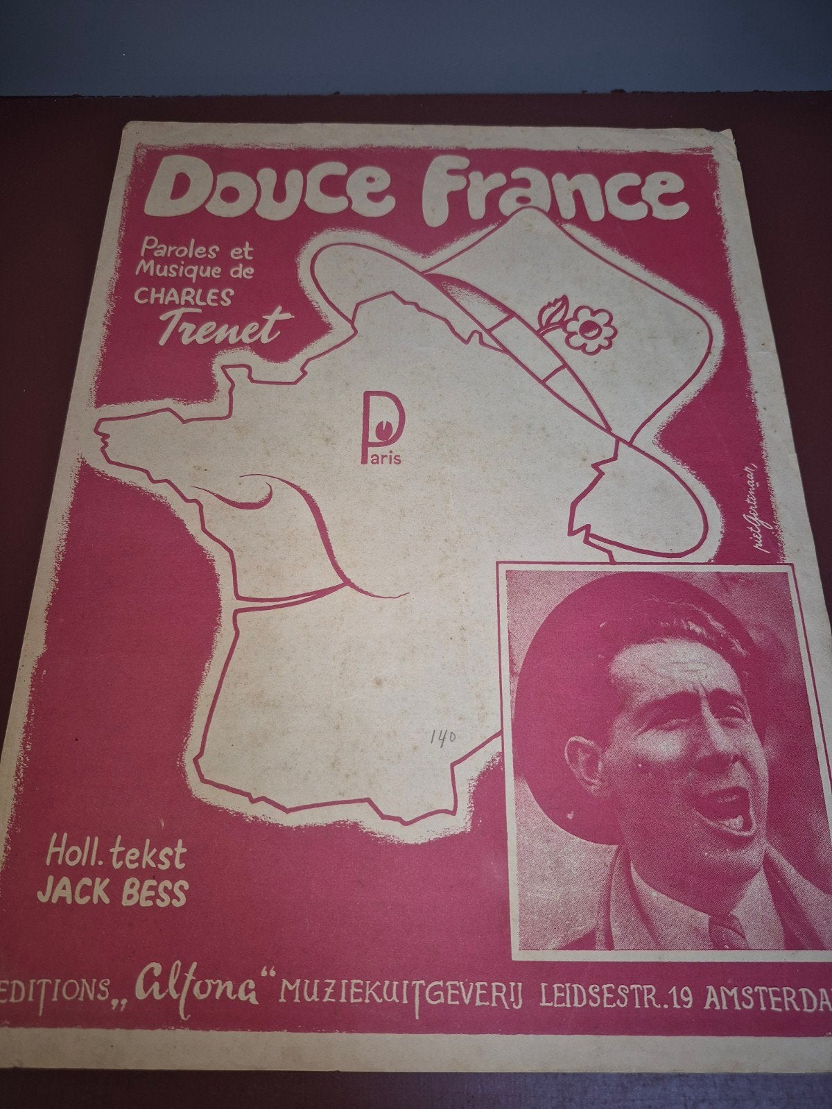 Douce France - Charles Trenet bladmuziek (Nederlandse tekst), Ophalen of Verzenden