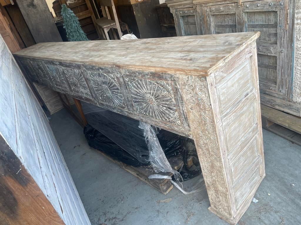 Lange sidetable dressoir, Ophalen, Zo goed als nieuw, 25 tot 50 cm
