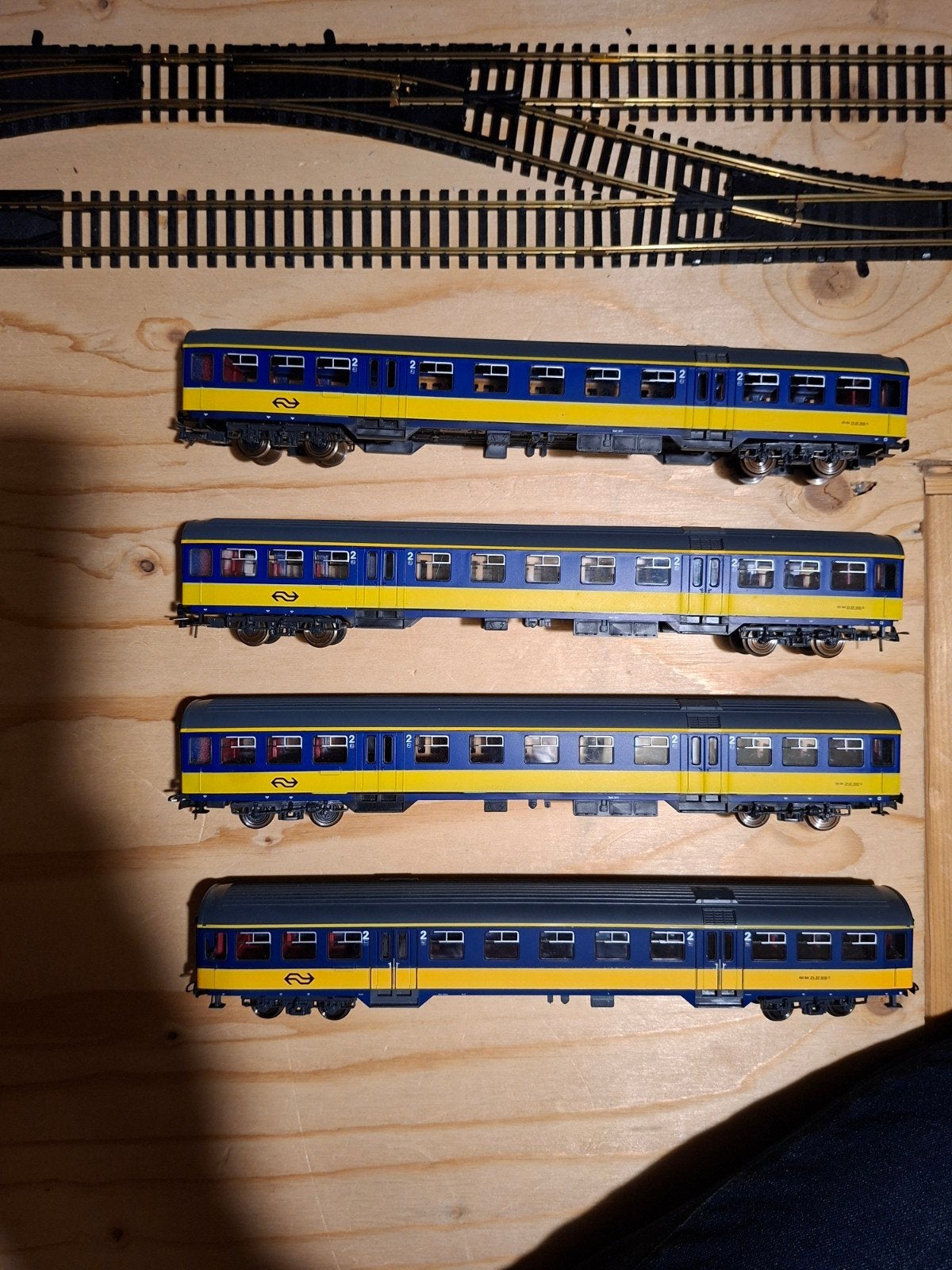 Ns rijtuigen roco, 4 stuks, Gelijkstroom, Wagon, Ophalen of Verzenden, Roco