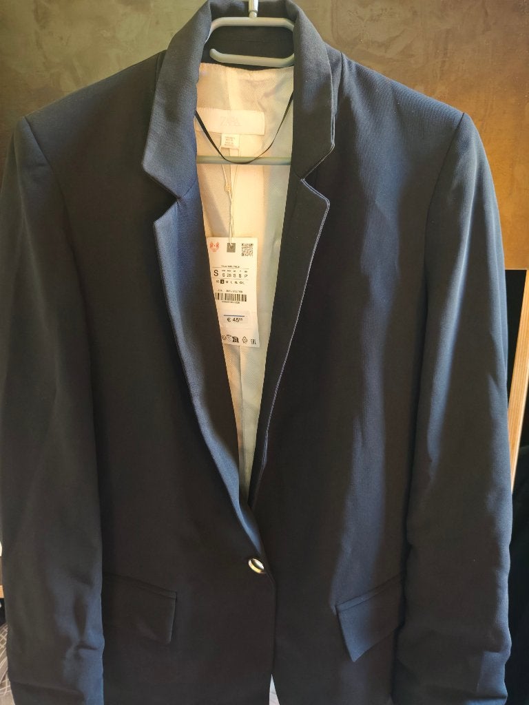 Nieuw Zara Blazer Zwart Maat S (36), Nieuw, Ophalen of Verzenden, Jasje, Maat 36 (S)