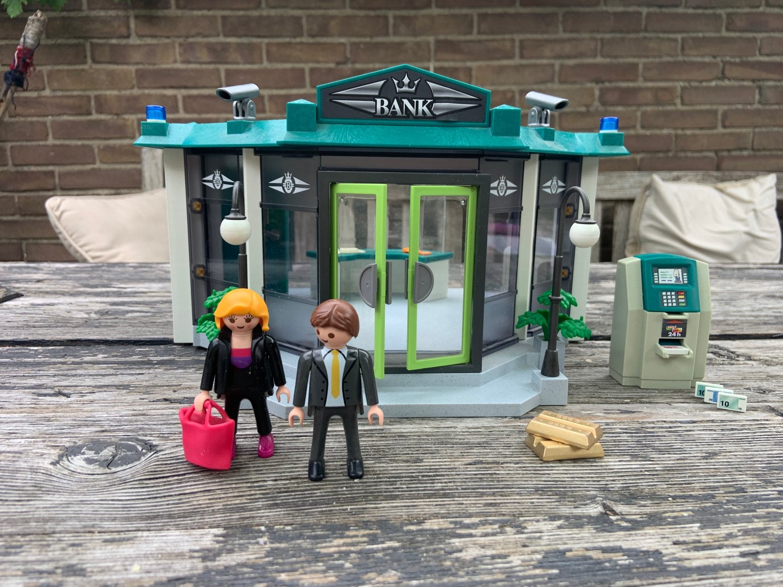 Playmobil bank met geldautomaat, Ophalen, Gebruikt, Complete set