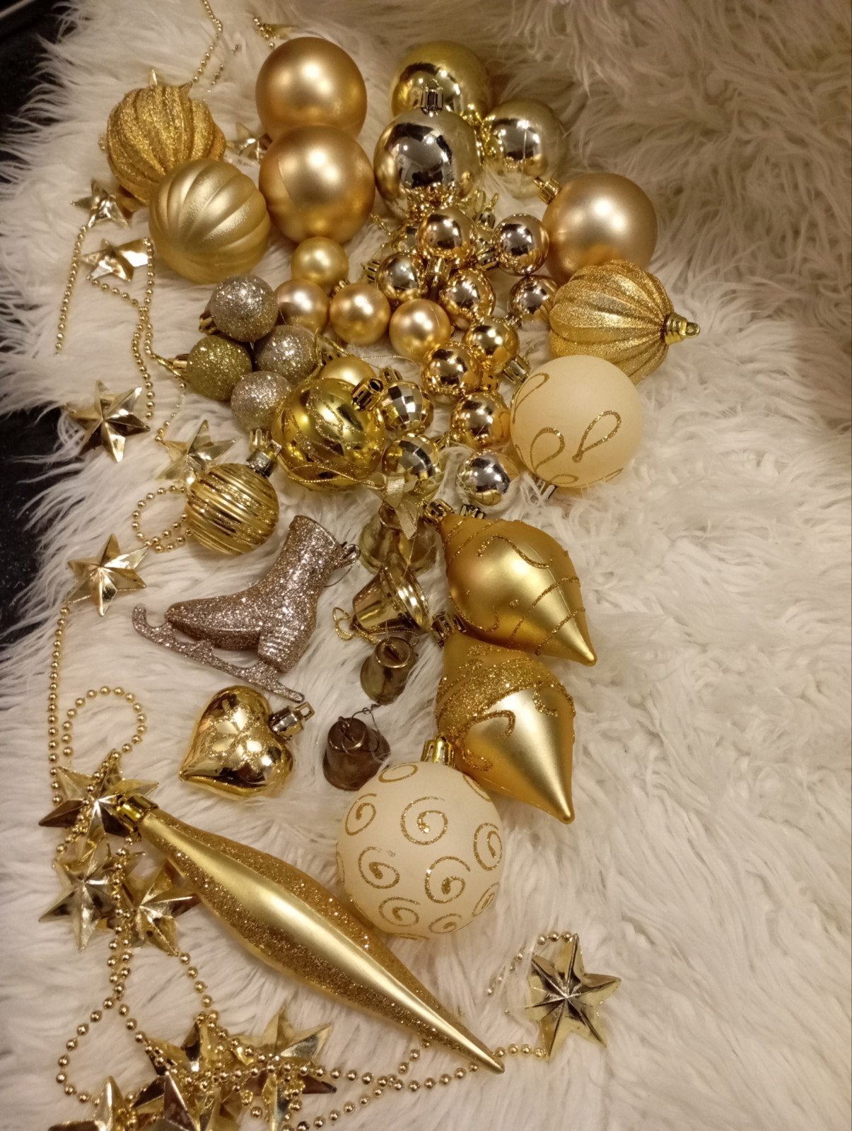 46 GOUD KLEURIG KERSTBALLEN PLASTIC NU ALLES 12€ ZIE FOTO,S., Ophalen of Verzenden
