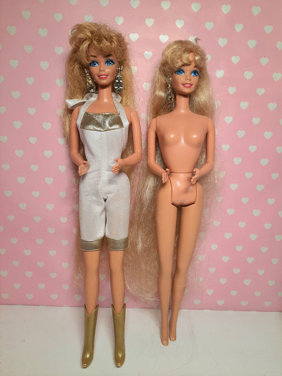 2x Hollywood Hair Barbie 1992 - Mattel, Ophalen of Verzenden, Gebruikt, Pop