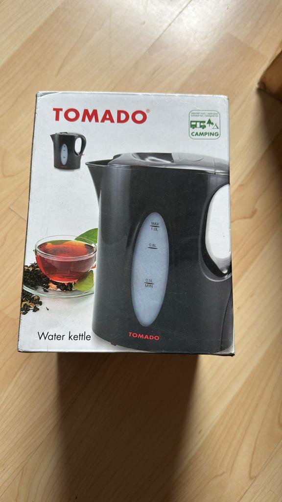 Tomado Camping Waterkoker 1.0L - Compact en Handig, 1 tot 2 liter, Ophalen, Nieuw