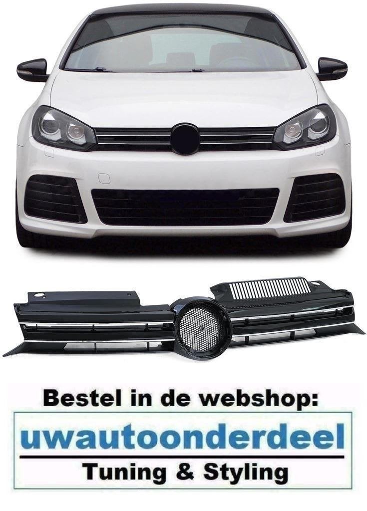 Grill Glans Zwart Chrome Bies R20 Look Geschikt voor VW Golf, Verzenden, Automotive Parts, A.parts@hotmail.nl, Trasmolenlaan 12 3447 GZ Woerden