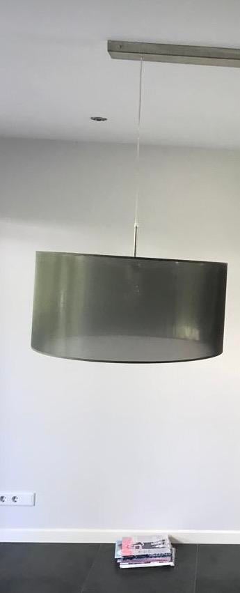 Hanglamp zwart organza, Ophalen, Gebruikt, Stof, 50 tot 75 cm