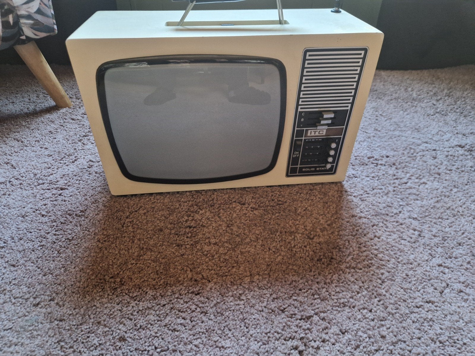 Vintage ITC draagbare televisie - Retro TV, Ophalen of Verzenden, Gebruikt, Minder dan 40 cm, Overige merken