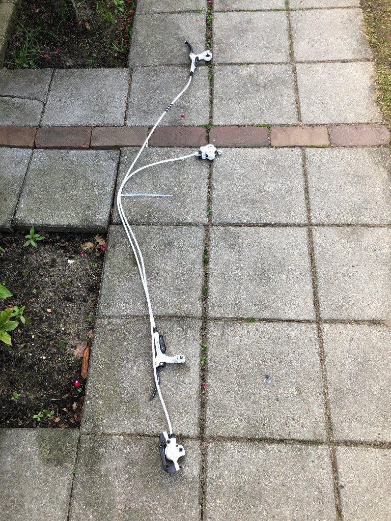 Set Hydraulische schijfremset Tektra Draca, Fietsen en Brommers, Ophalen of Verzenden, Gebruikt, Remmen, Tektra Draca