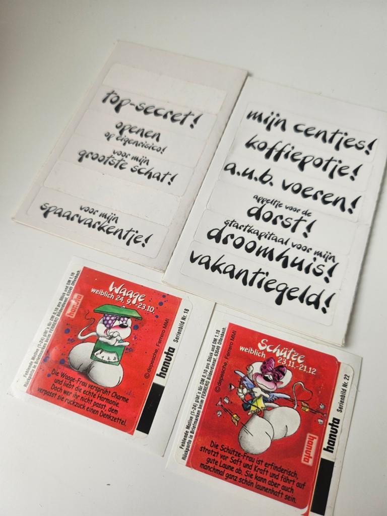 Didl stickers, horoscoop, spaarpot stickers, Verzamelen, Stickers, Gebruikt, Overige typen, Ophalen of Verzenden