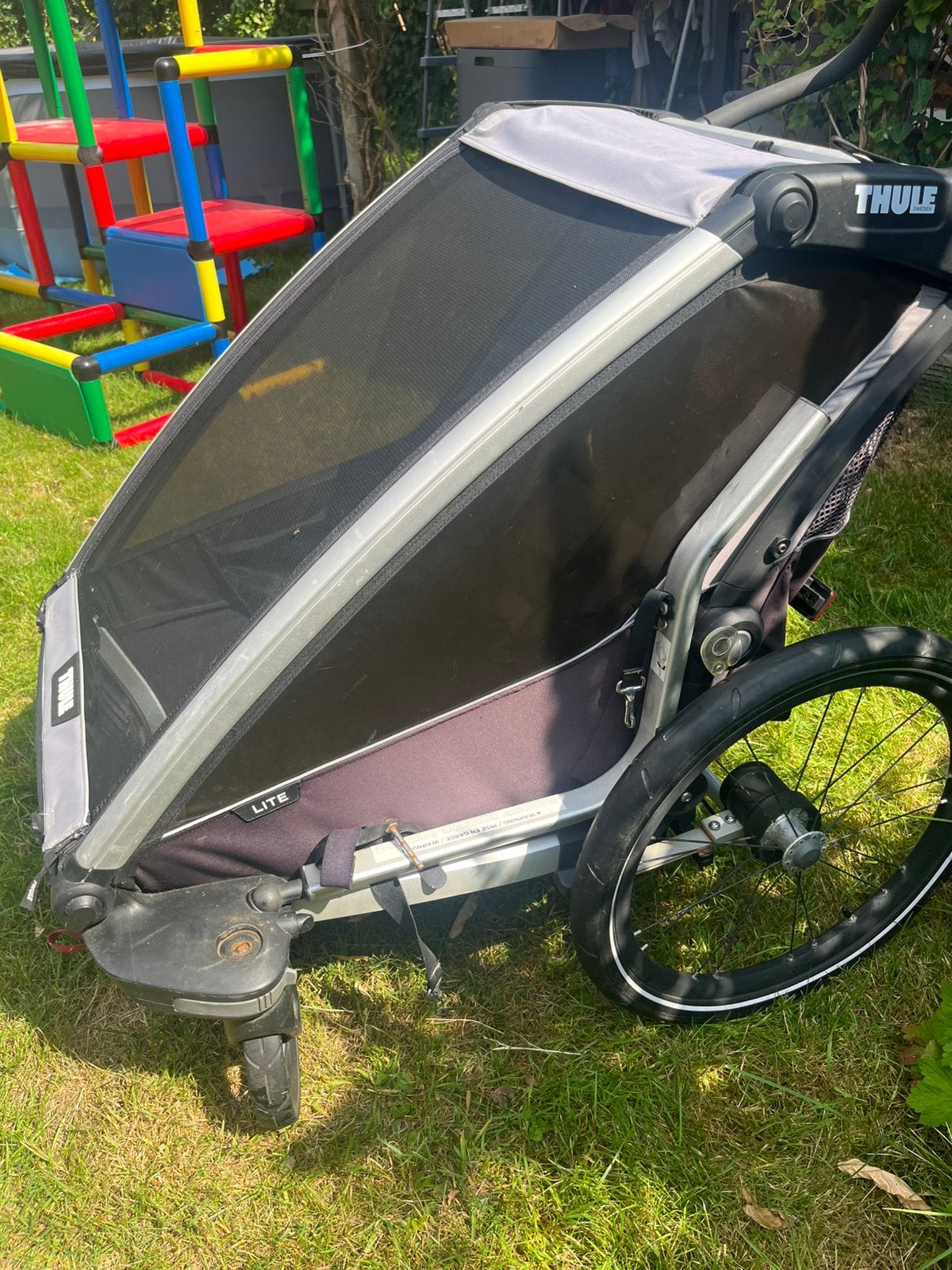 Fietskar Thule Chariott, Fietsen en Brommers, Fietsaccessoires | Aanhangers en Karren, Ophalen, Gebruikt, Opvouwbaar, Kinderkar