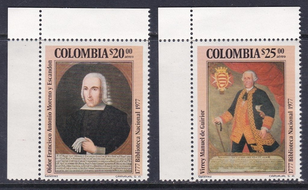 Colombia 1977 pf mi 1342 - 1343, Ophalen of Verzenden, Postfris, Zuid-Amerika