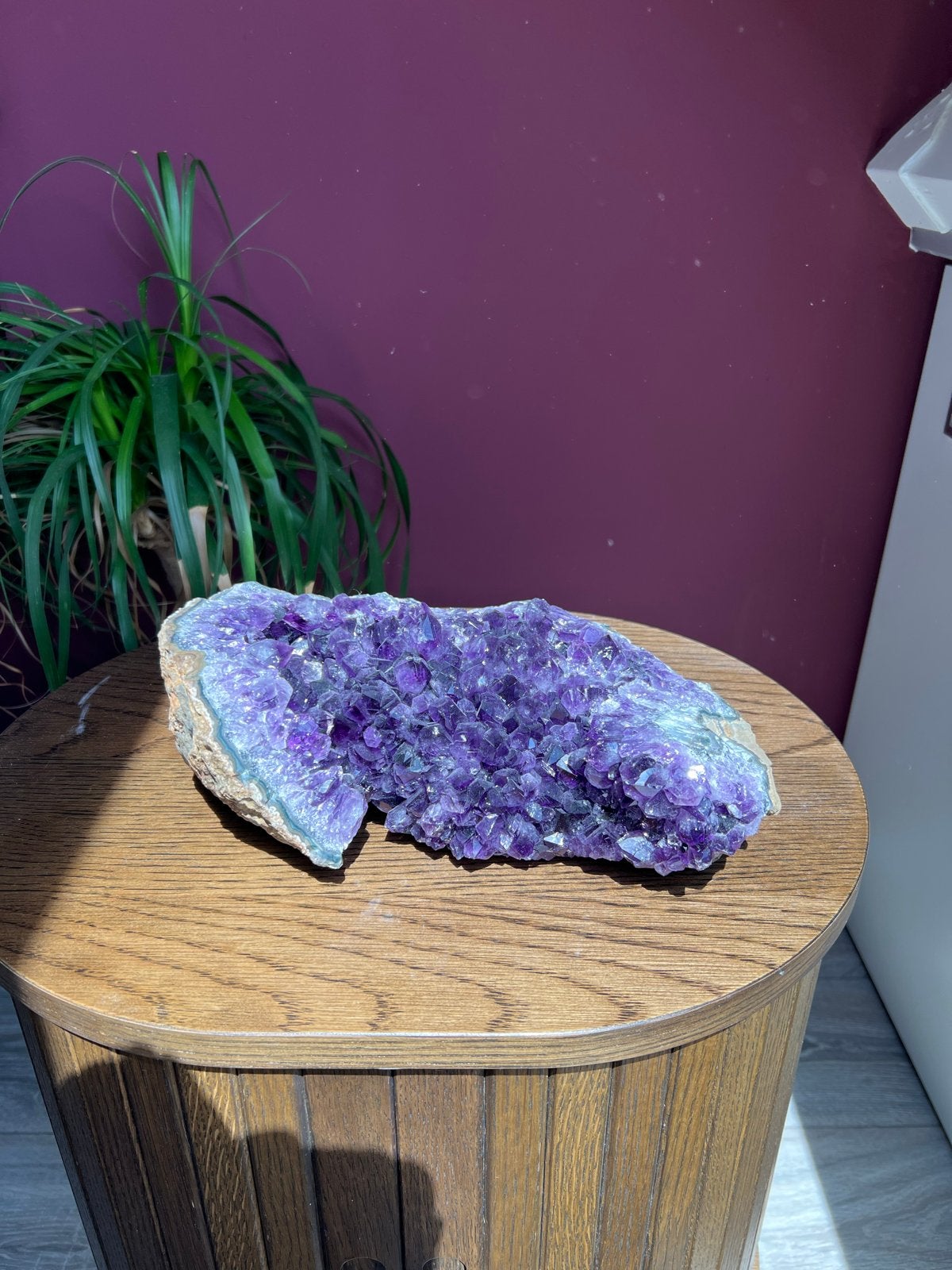 Prachtige paarse Amethyst 25x23x10cm (4.9kg), Ophalen of Verzenden, Mineraal
