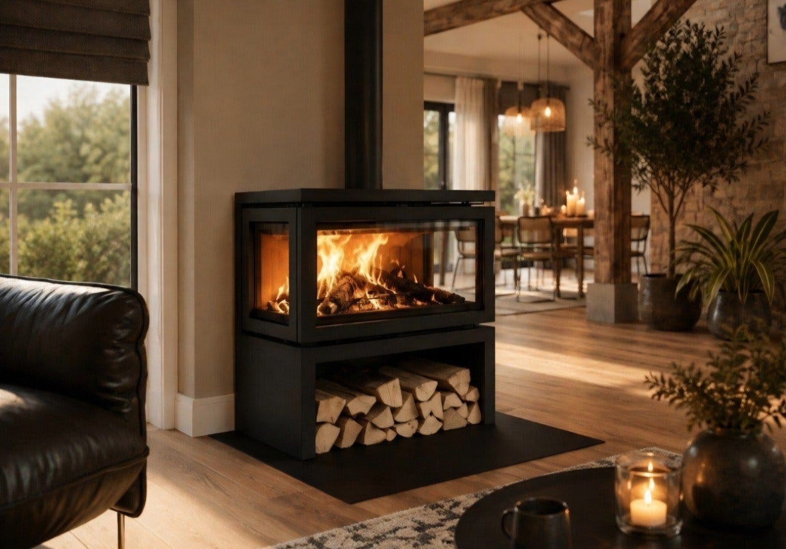 Houtkachel Dik Geurts Vidar Triple Large Store nieuw €3395,-, Ophalen, Vrijstaand, Hout, Nieuw