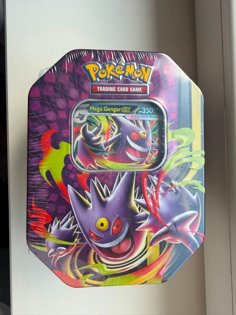 Mega Moonlit Gengar EX Tin, Ophalen of Verzenden, Nieuw, Meerdere kaarten, Foil