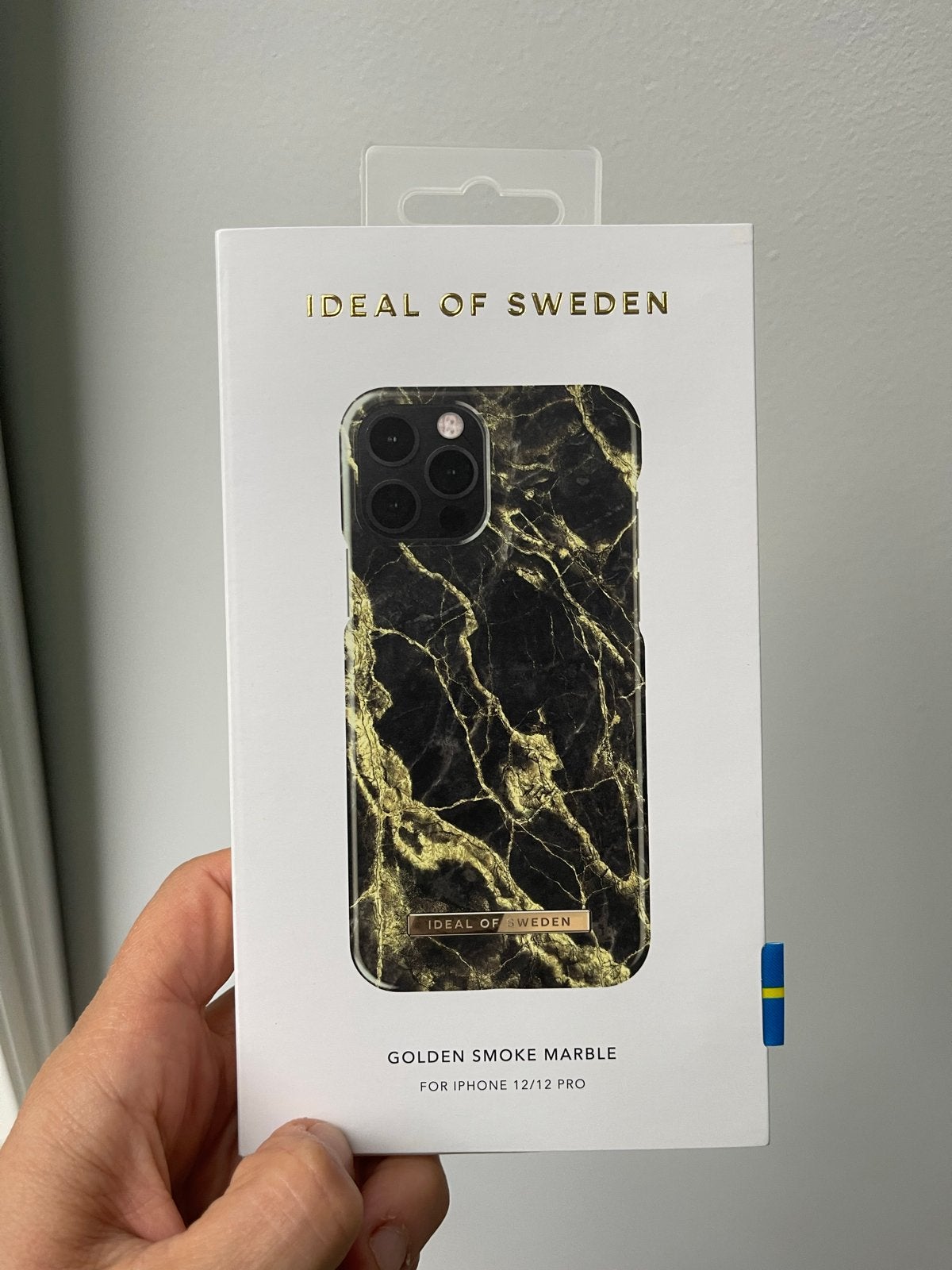 Ideal of Sweden Golden Smoke Marble iPhone 12/12 Pro Hoesje, Zwart, Nieuw, Ophalen of Verzenden, IPhone 12