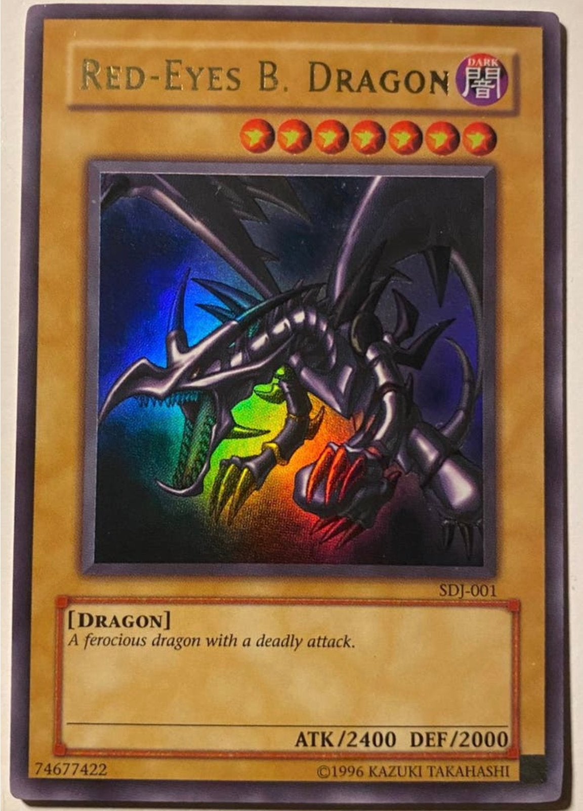 Yu-Gi-Oh! Red-Eyes Black Dragon SDJ Old US Print !, Hobby en Vrije tijd, Verzamelkaartspellen | Yu-gi-Oh!, Ophalen of Verzenden