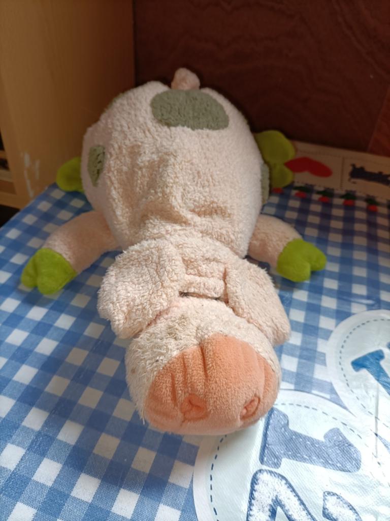 NICI Roze varken knuffel met groene vlekken vintage, Ophalen of Verzenden, Zo goed als nieuw, Overige typen