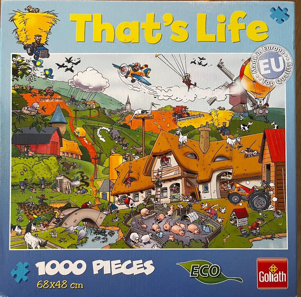 That's life puzzels 2x, Hobby en Vrije tijd, Ophalen, 500 t/m 1500 stukjes, Gebruikt, Legpuzzel