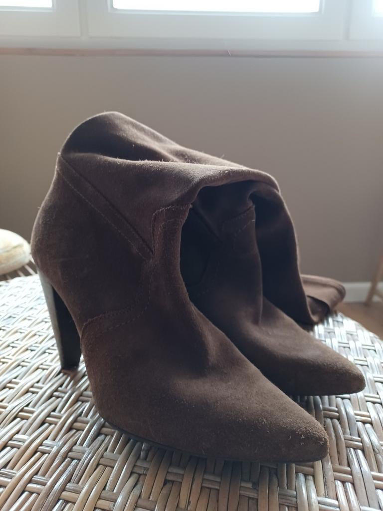 IKKS Leren Laarsjes Cognac Maat 39, Kleding | Dames, Schoenen, Ophalen of Verzenden, Zo goed als nieuw, Bruin