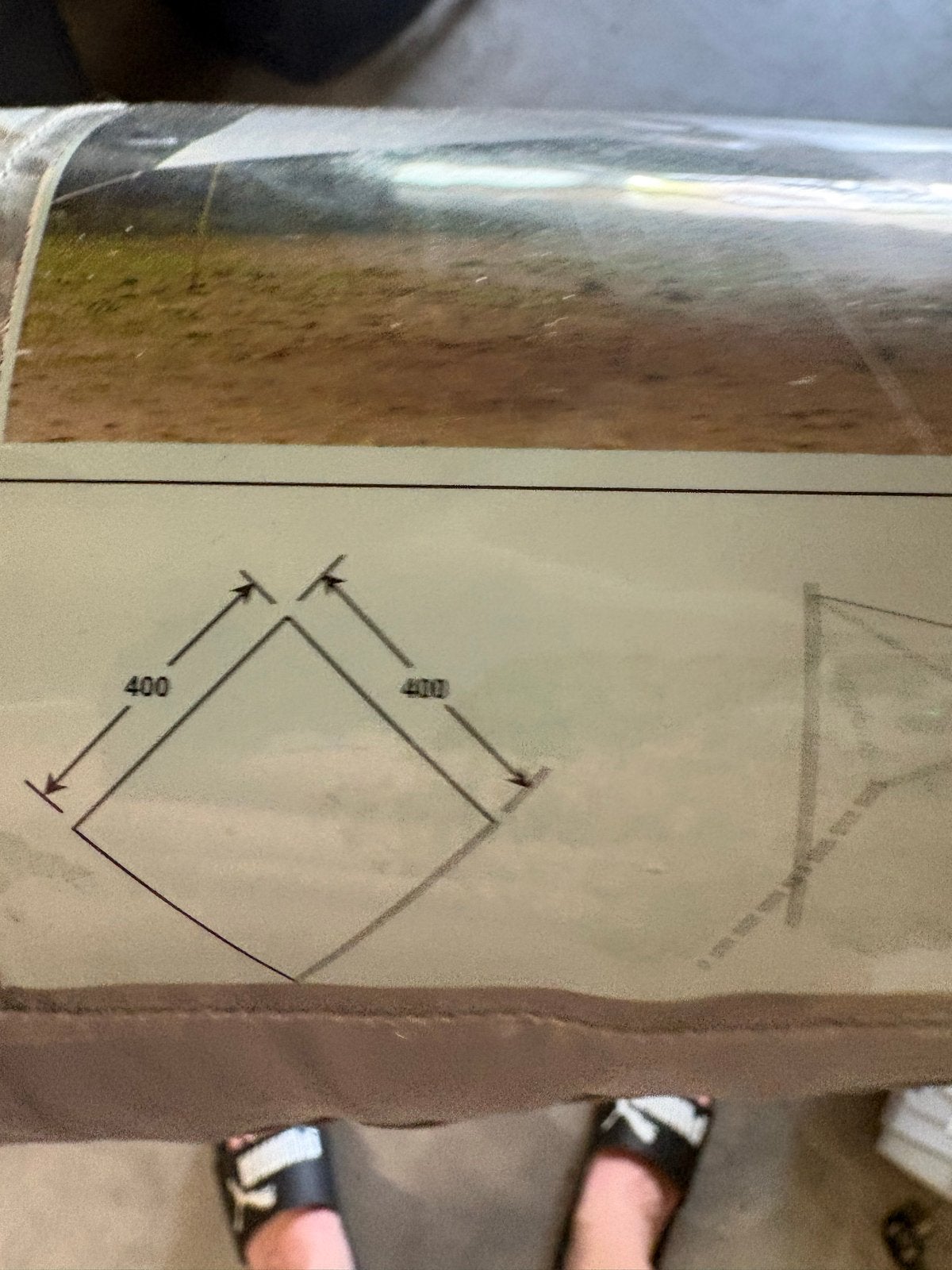 Tarp met stokken - 400x400 cm, Ophalen, Gebruikt, Tot en met 2