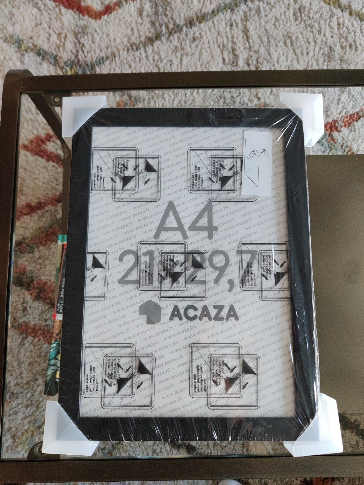 2 A4 lijsten - Zwart, Audio, Tv en Foto, Fotografie | Fotolijsten, Ophalen, Met glas, Nieuw, Standaard fotolijst