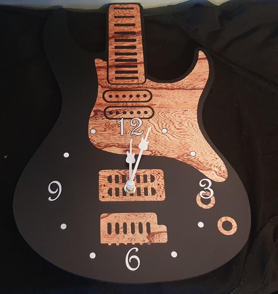 Klok model gitaar, Ophalen of Verzenden, Nieuw, Wandklok