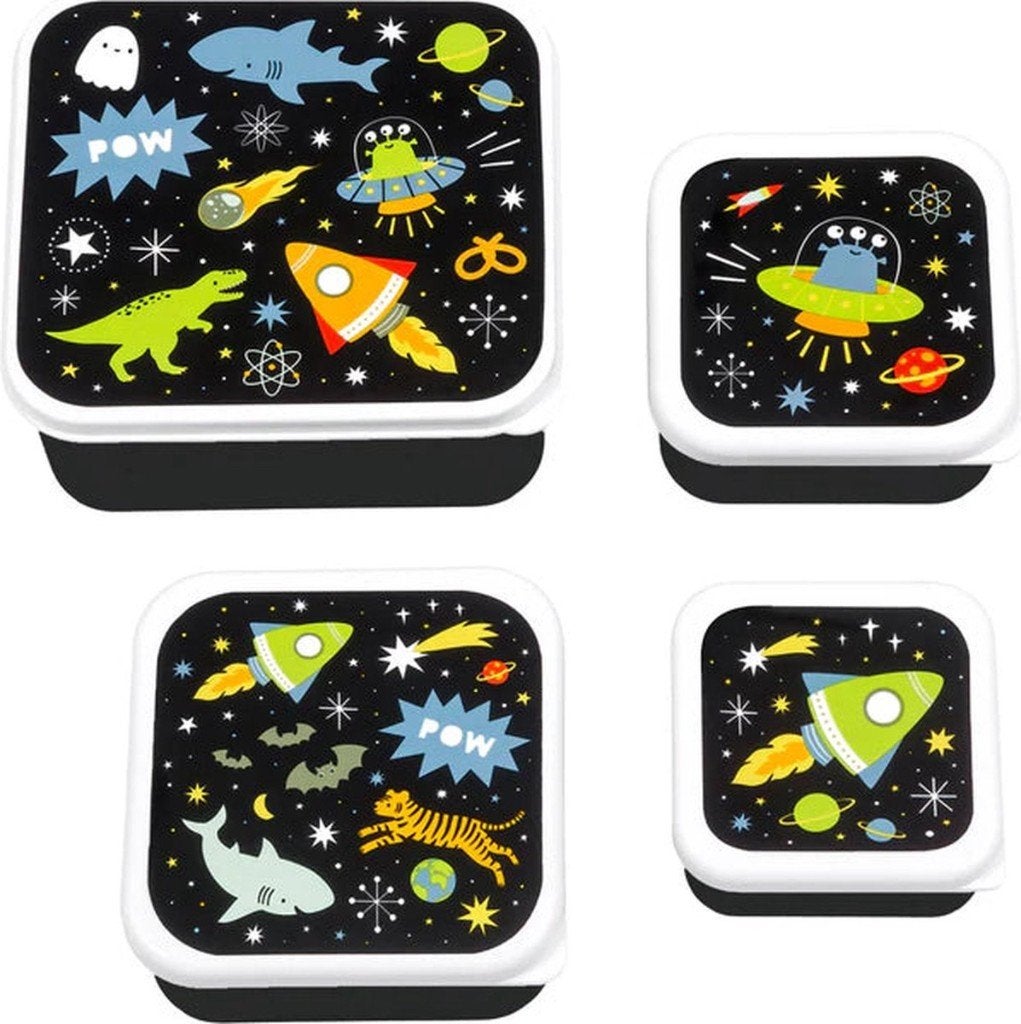 Sale Set Snackboxen Galaxy Zwart A Little Lovely Company, ALLC B.V., Service@alittlelovelycompany.nl, Nieuw, Duinkerkenstraat 3B 9723 BN Groningen