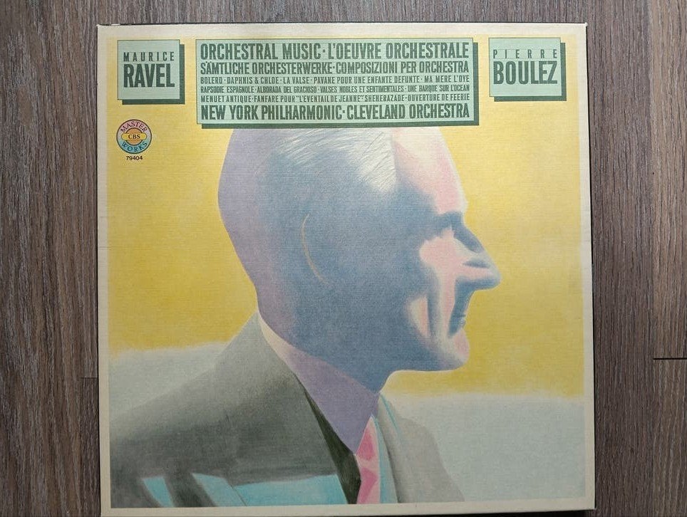 Maurice Ravel - Orchestral Works (Pierre Boulez) 4LPs, Ophalen of Verzenden, Modernisme tot heden, Gebruikt, Orkest of Ballet