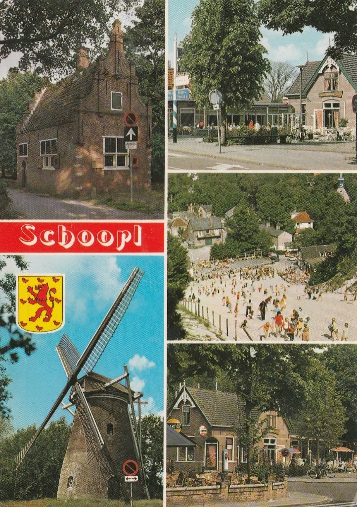 SCHOORL Raadhuis Molen Terras Klimduin, Verzenden, 1960 tot 1980, Gelopen, Noord-Holland