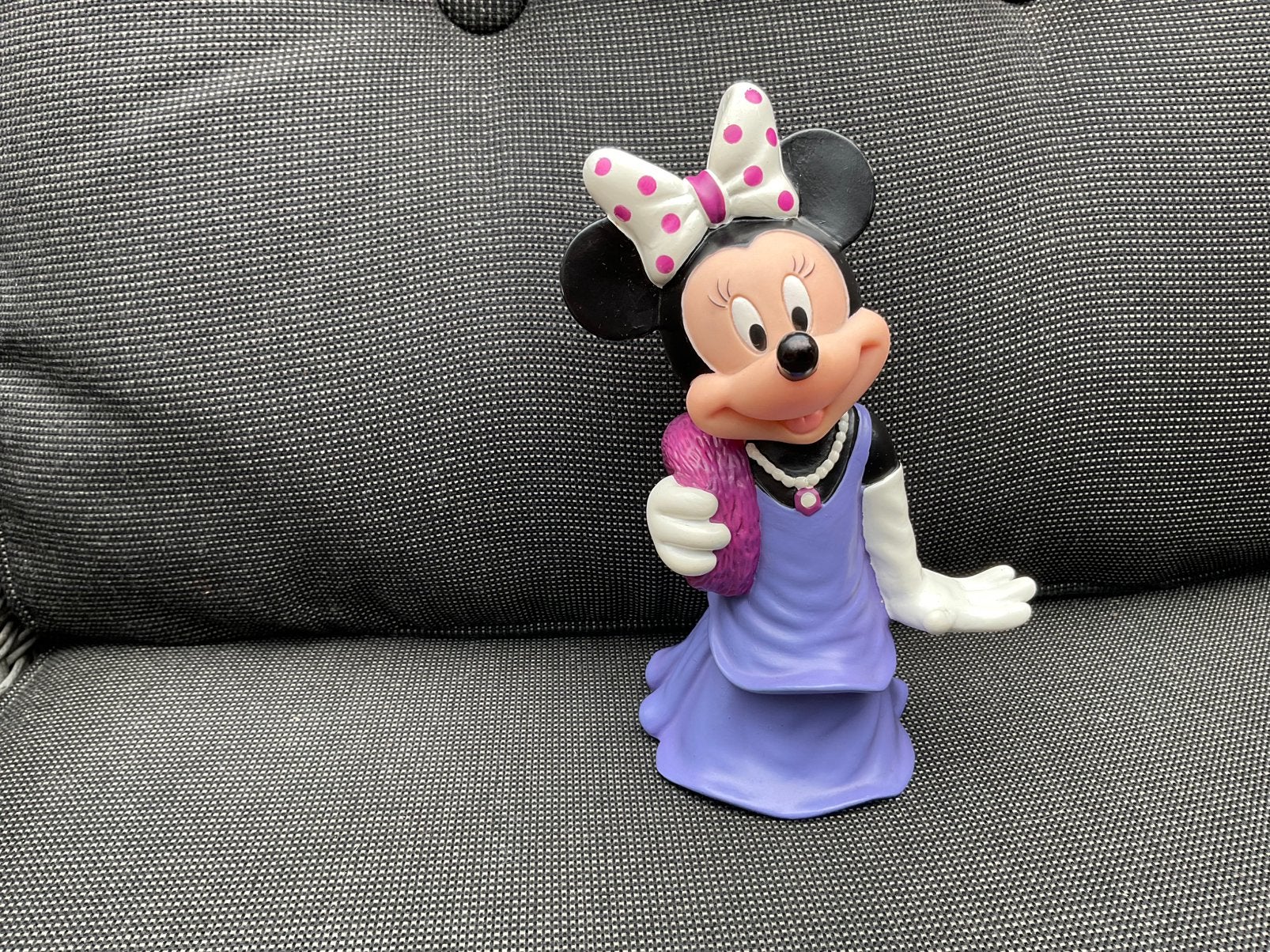 Zgan Disney Minnie Mouse spaarpot kunststof met dop, Verzamelen, Disney, Ophalen, Mickey Mouse, Zo goed als nieuw, Beeldje of Figuurtje