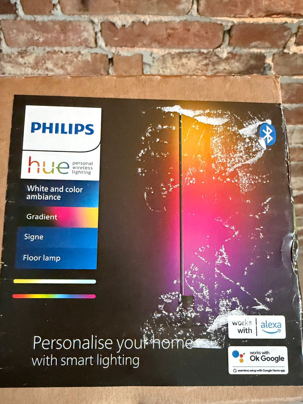 Philips Hue Gradient Signe vloerlamp, Huis en Inrichting, Lampen | Losse lampen, Led-lamp, Minder dan 30 watt, Nieuw, E27 (groot)