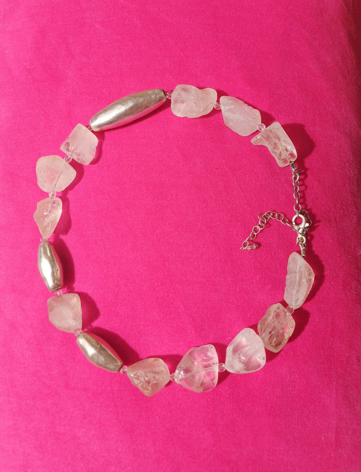 Jeh Jewels Ketting Zilver & Bergkristal - Verstelbaar, Sieraden, Tassen en Uiterlijk, Verstelbaar, Ophalen of Verzenden, Zo goed als nieuw