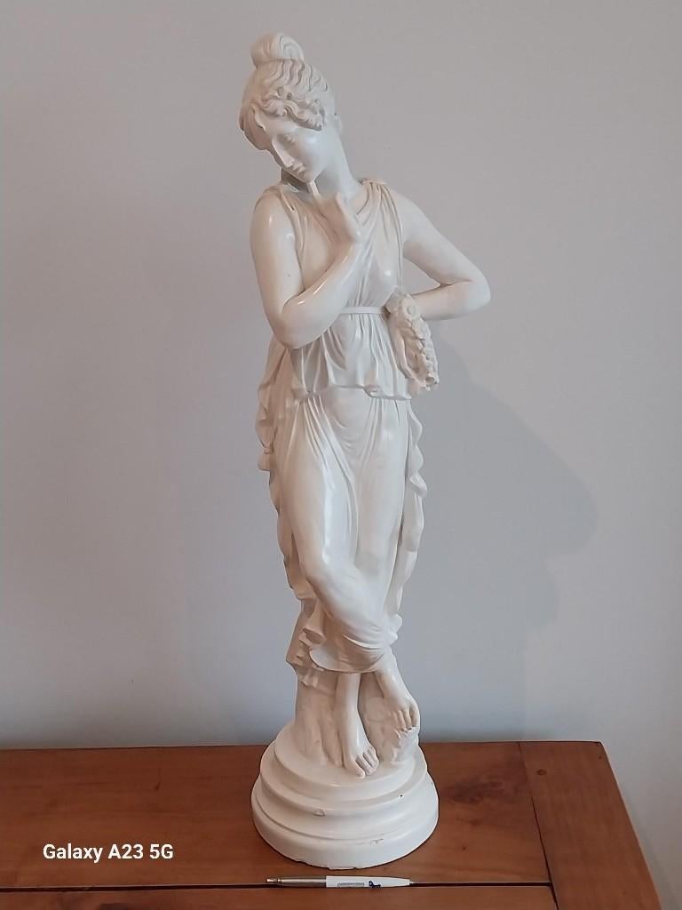 Groot klassiek beeld danseres Canova stijl gips sculptuur, Ophalen of Verzenden