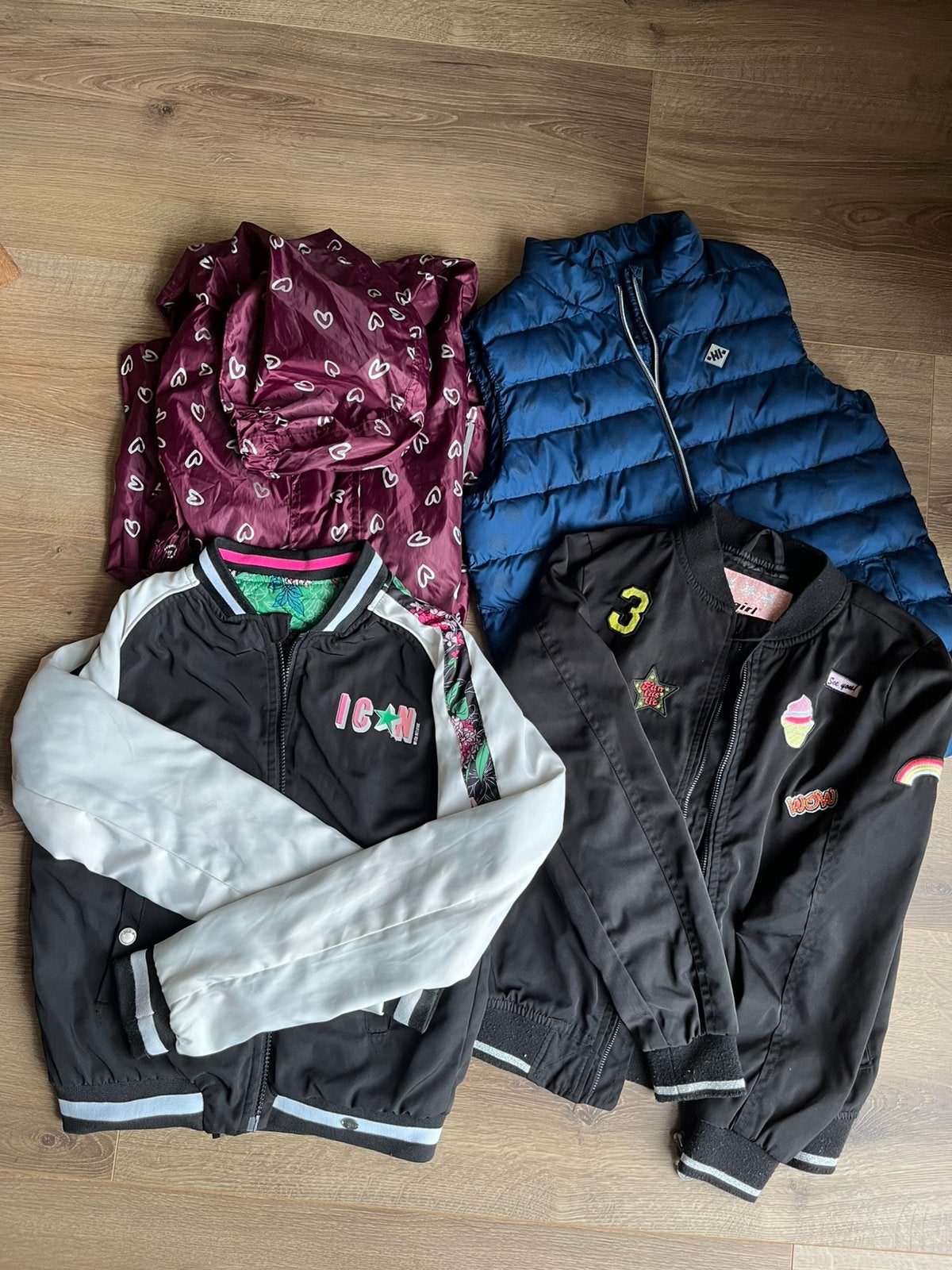 Kledingpakket meisje jas zomer/herfst 146-152, Kinderen en Baby's, Ophalen of Verzenden, Gebruikt, Maat 146