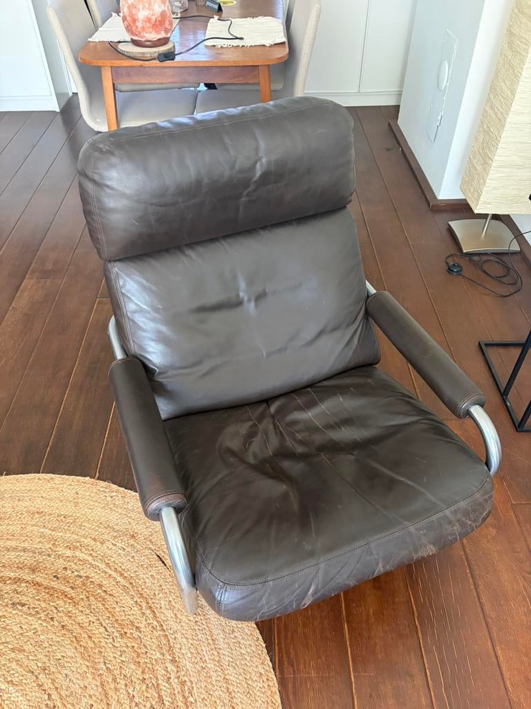 Fauteuils lounge stoel design gelderland, Huis en Inrichting, Fauteuils, Ophalen, Zo goed als nieuw, 50 tot 75 cm, Leer