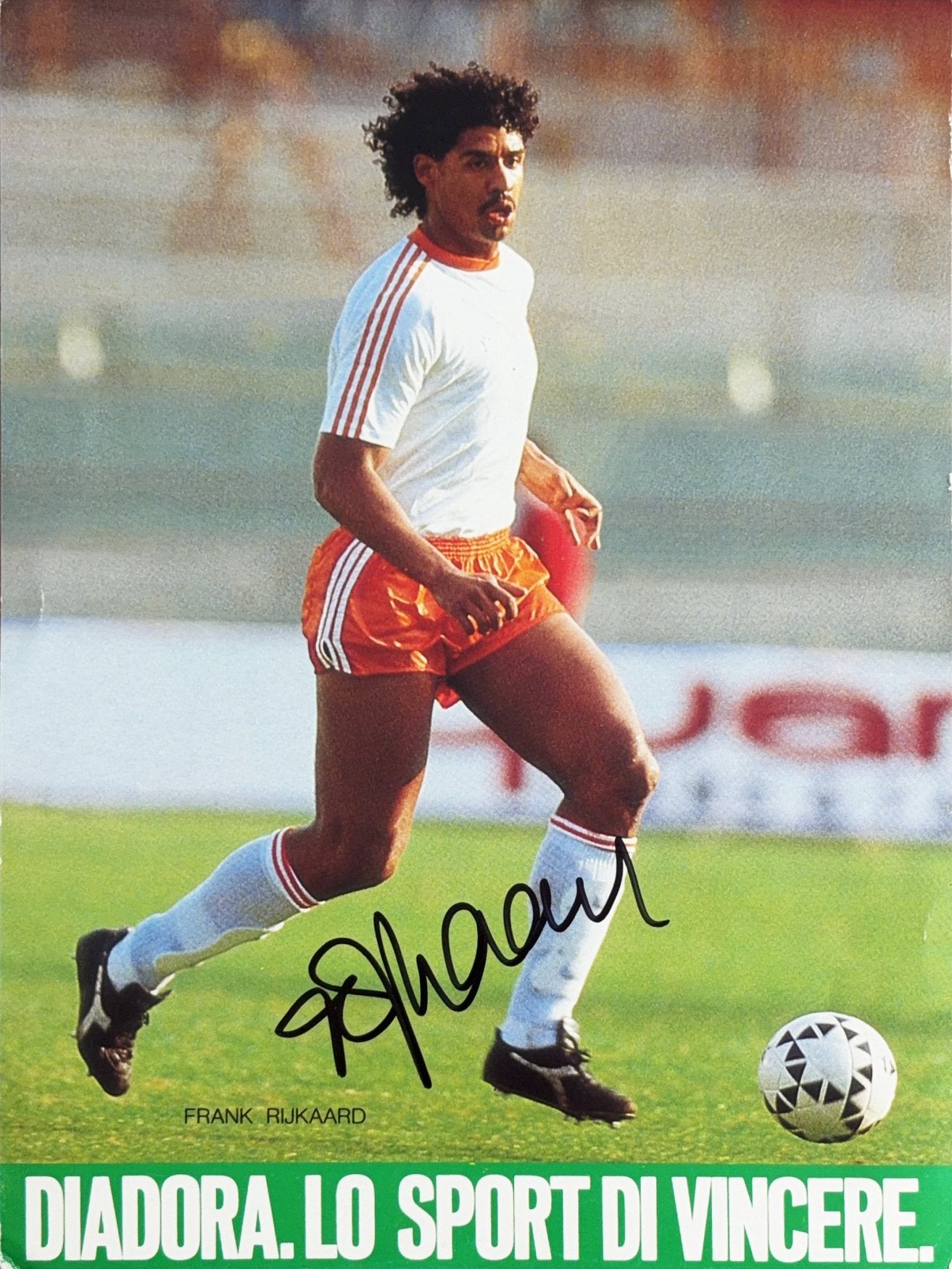 Spelerskaart Frank Rijkaard. - Nederlands Elftal - Oranje, Verzamelen, Ophalen of Verzenden, Zo goed als nieuw, Ajax, Spelerskaart