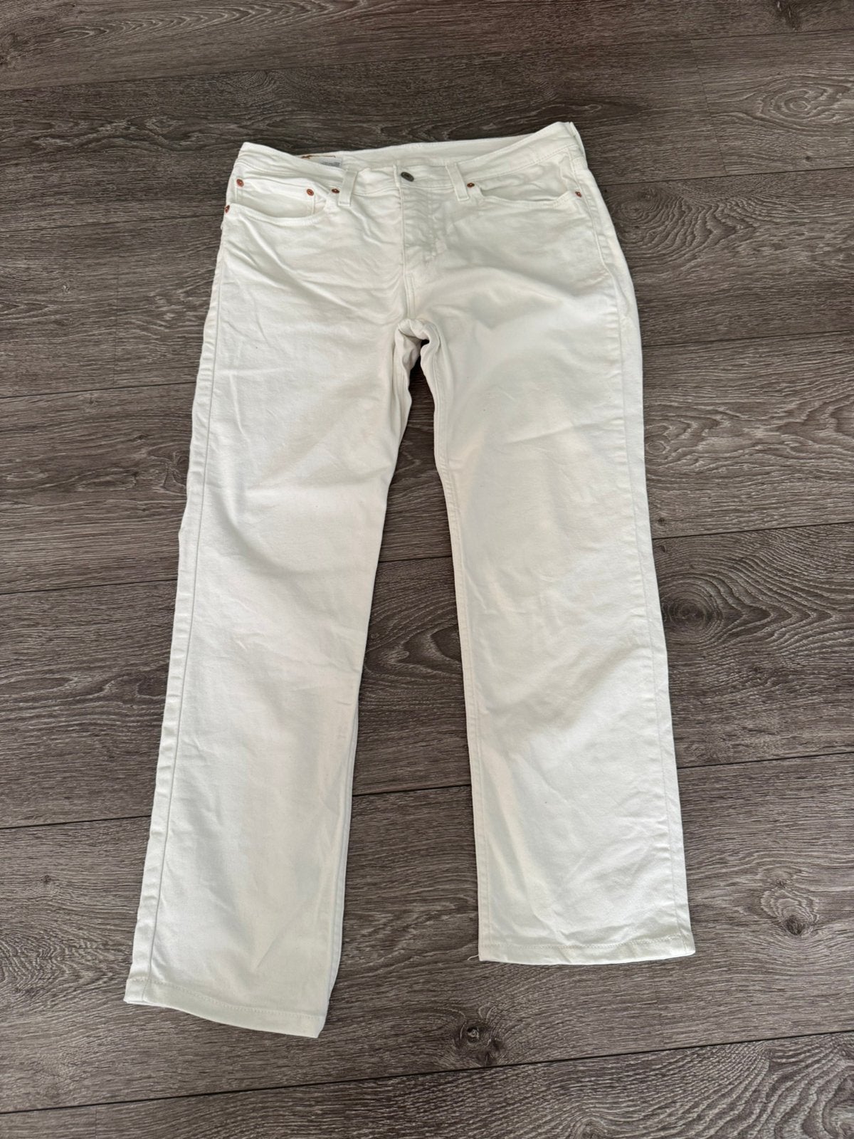 Levi’s 511 heren jeans wit straight leg, Ophalen of Verzenden, Zo goed als nieuw, Wit, W33 - W34 (confectie 48/50)