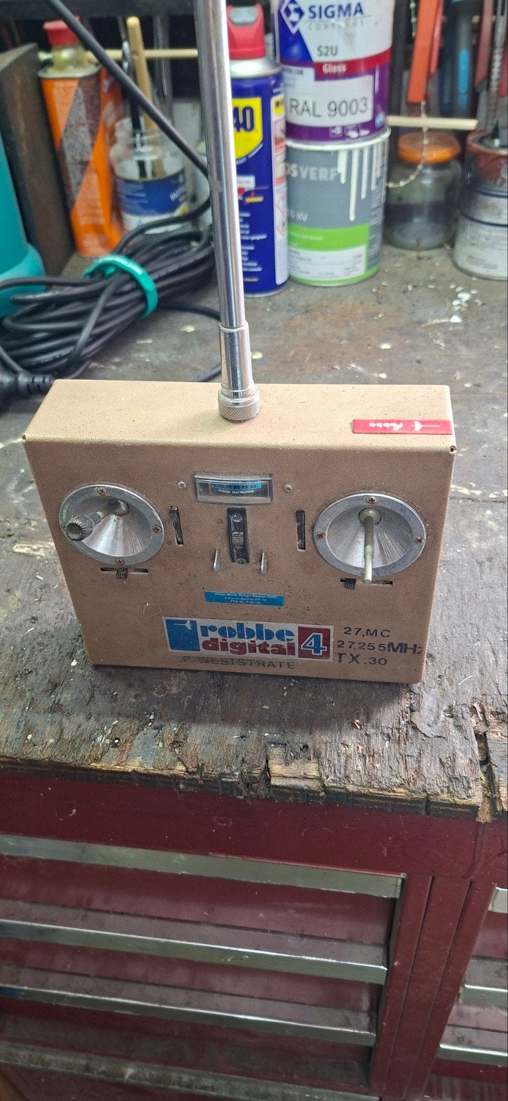 robbe oude 27mc zender. 4 kanaals., Ophalen of Verzenden, Gebruikt, 1:72 tot 1:144, Overige merken