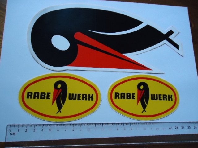 sticker oud RABEWERK machine logo landbouw tuinbouw boer, Verzenden, Zo goed als nieuw, Bedrijf of Vereniging