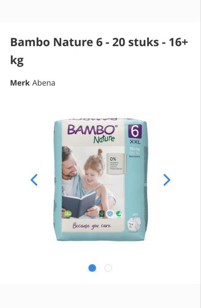 20 pakken Bambo Nature luiers maat 6 (16+ kg), Kinderen en Baby's, Kinderspulletjes, Nieuw, Ophalen