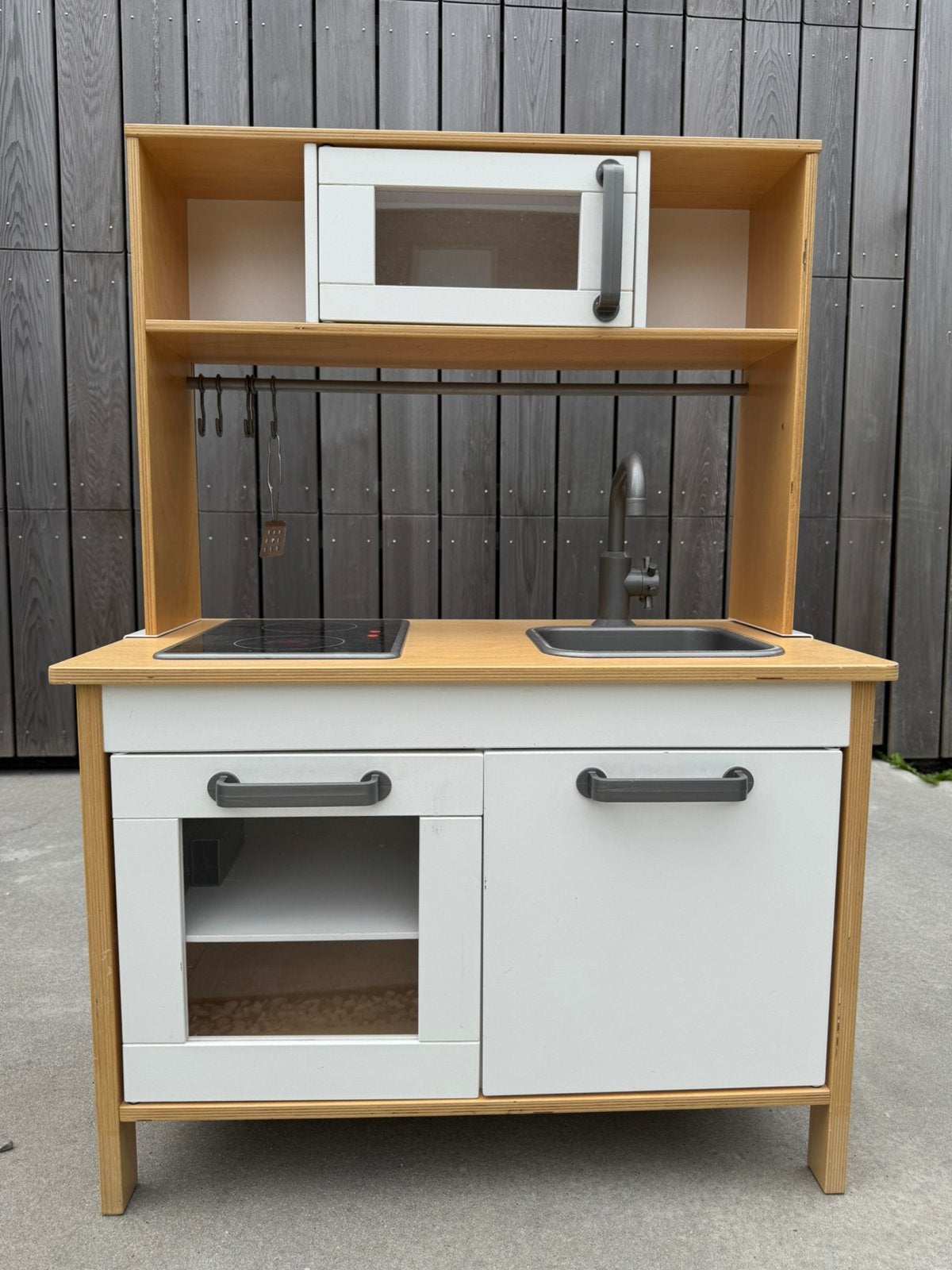 Ikea keuken met bordjes, bestek, eieren,dienblad,kokskleding, Ophalen, Gebruikt, Hout, Speelkeuken
