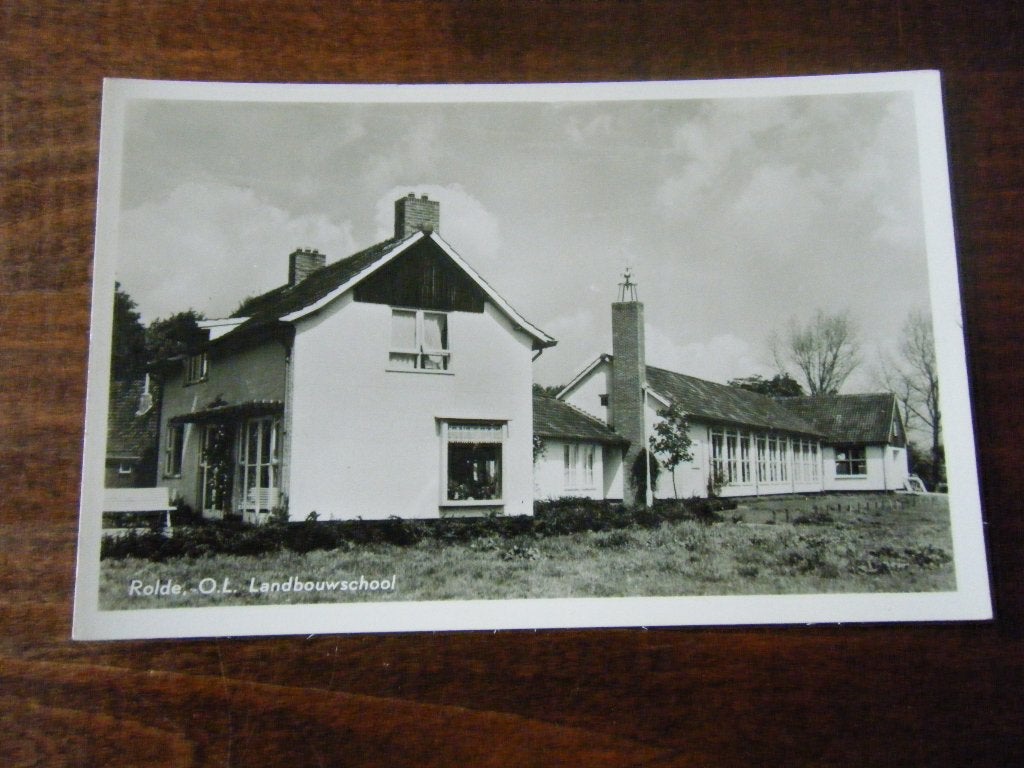 F30 - Rolde - School / Landbouwschool - Mooi/Oud, Ophalen of Verzenden, 1940 tot 1960, Drenthe