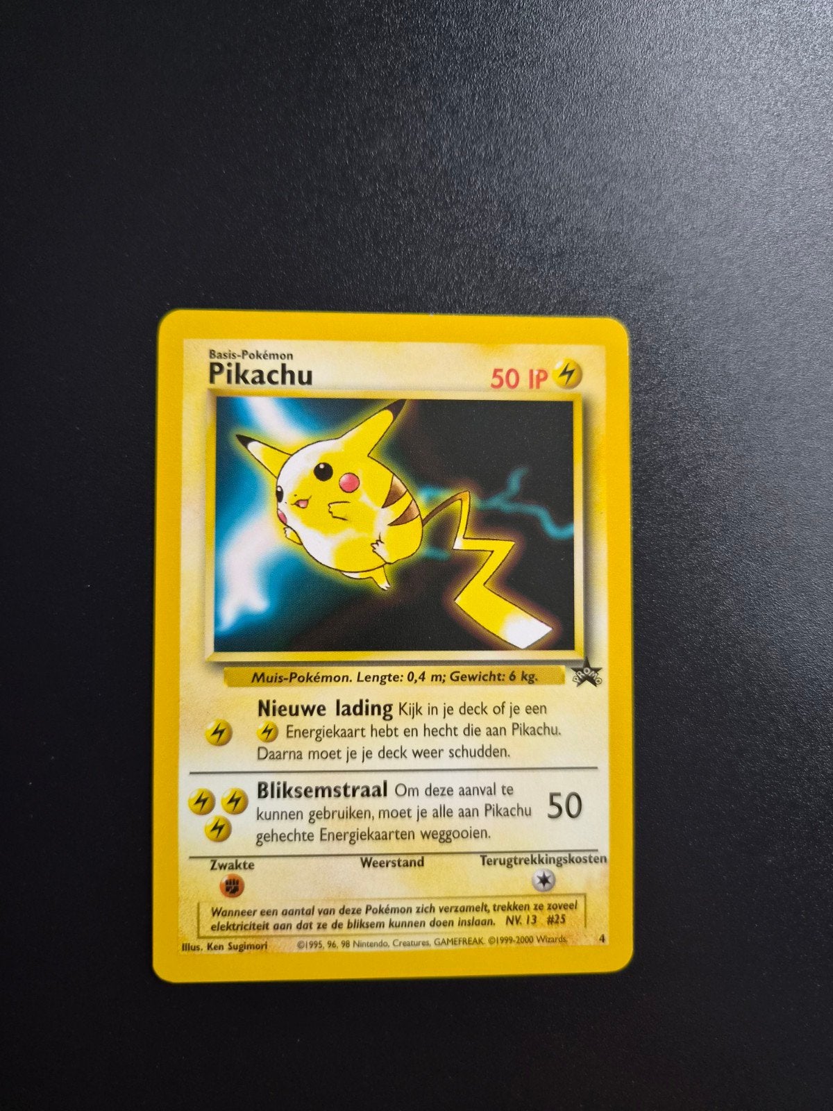 Pikachu 4 Pokemon WOTC Promo, Ophalen of Verzenden, Zo goed als nieuw, Booster, Foil