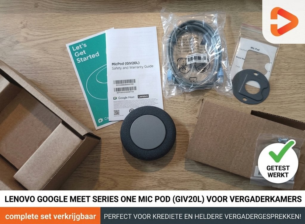 Lenovo Google Meet Series One Mic Pod (GIV20L), Verzenden, Nieuw, Info@lenovo.nl, Toebehoren