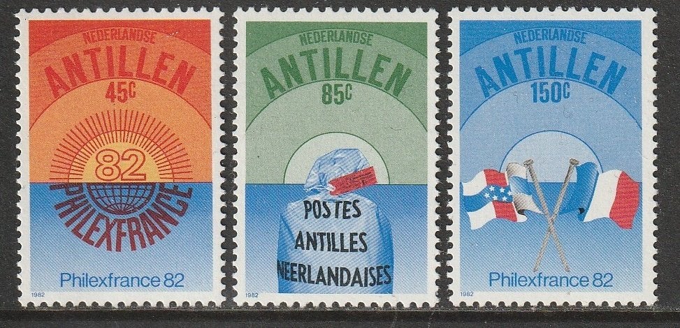 Antillen 1982 719/721 Philexfrance, Postfris, Ophalen of Verzenden, Postfris